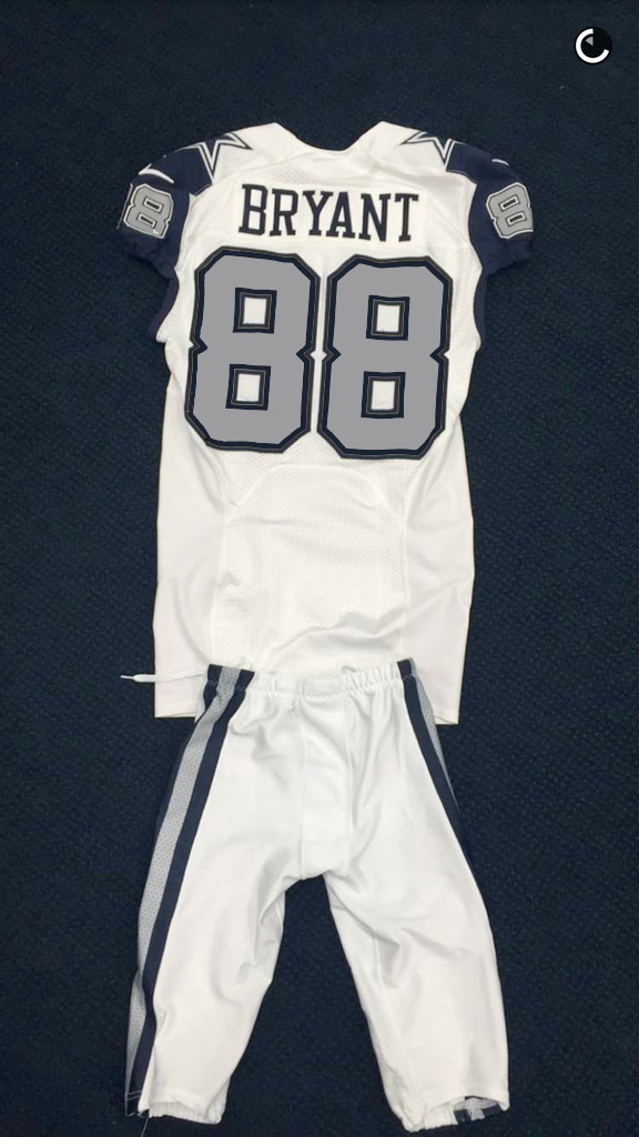 white and silver cowboys jersey