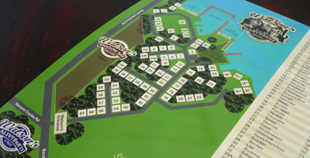 Wastons Harverene Resort map and directory designed by Hovie